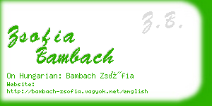 zsofia bambach business card